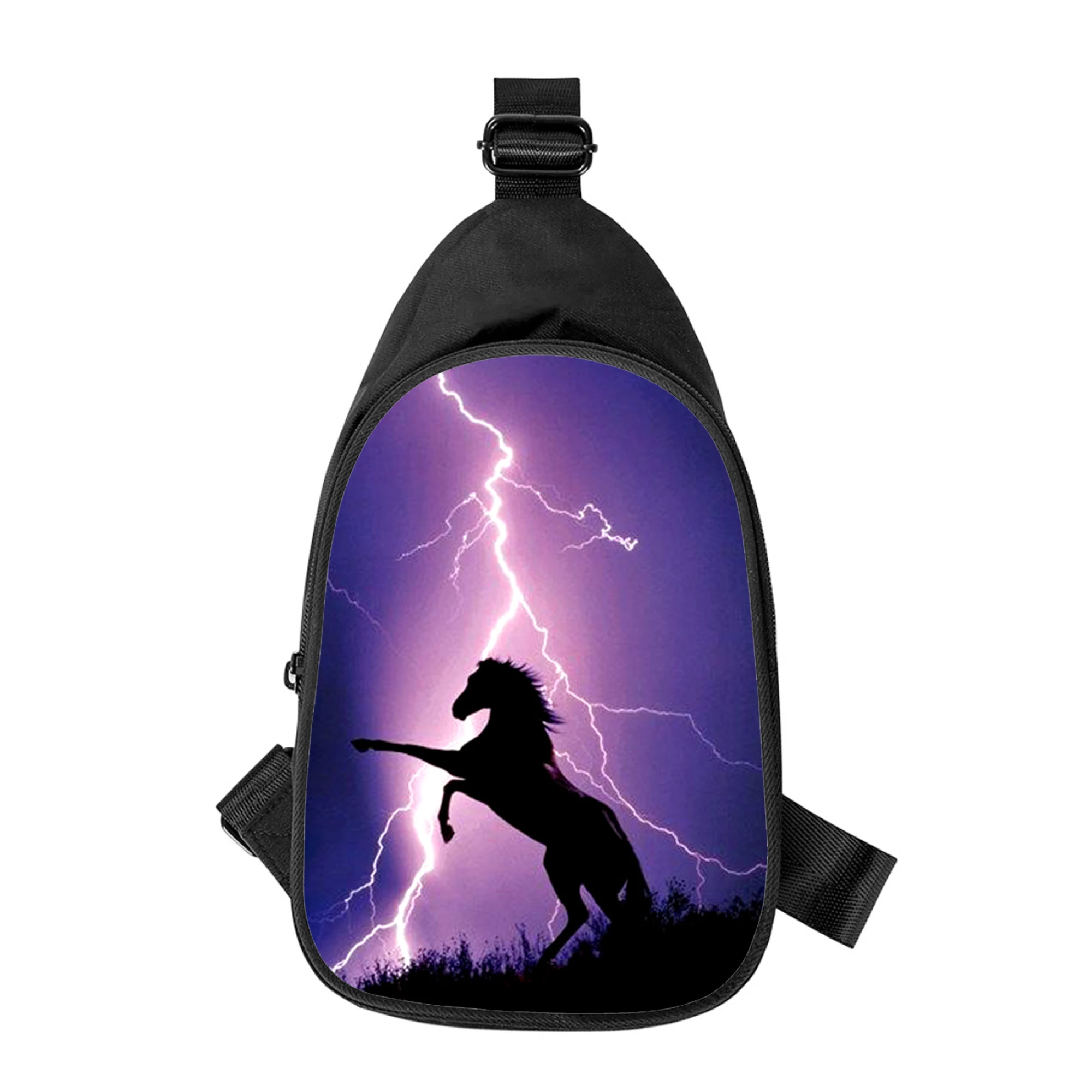 Pferd 3D-Druck neue Männer Kreuz Brusttasche diagonal Frauen Umhängetasche Ehemann Schule Hüft tasche männliche Brust packung