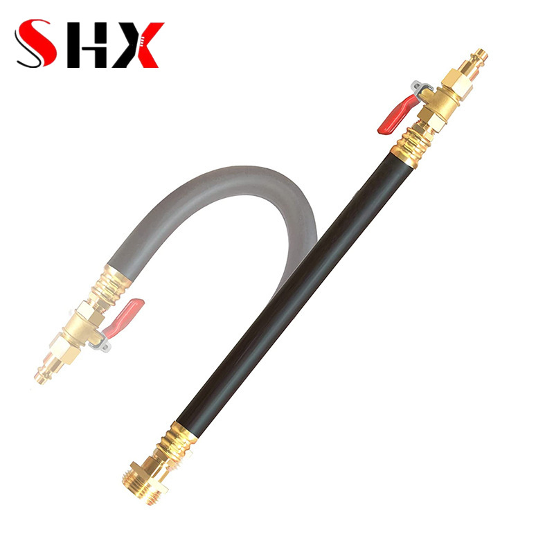 DN8 konektor cepat kuningan benang eksternal 1/4 inci, dengan katup bola pipa kebun musim dingin Sprinkler antibeku membuang air Adapter