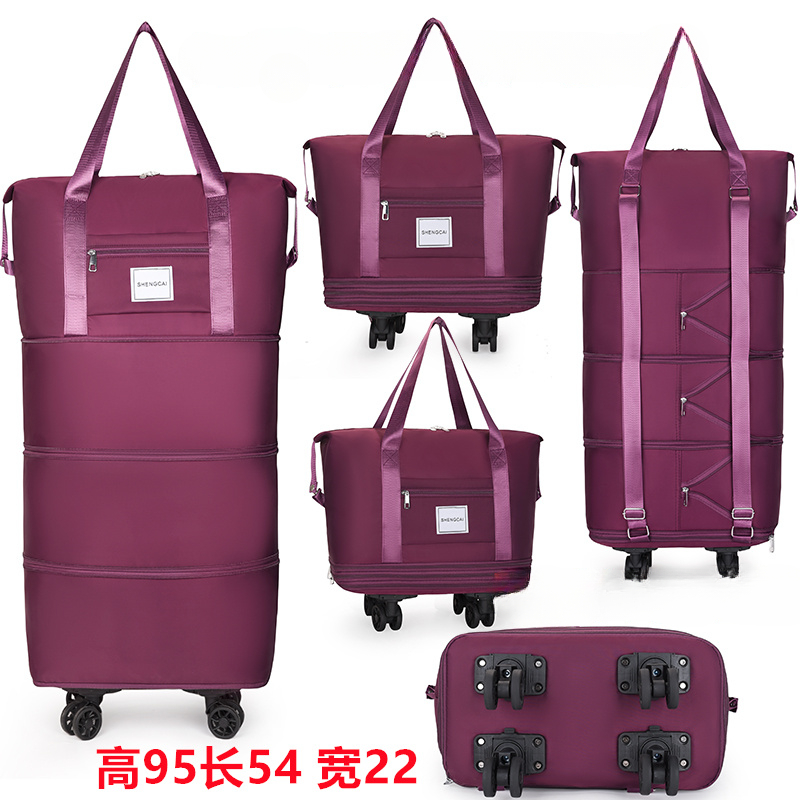 Bolsa de viagem mochila grande capacidade desmontagem universal roda saco de armazenamento bagagem portátil dupla camada verificado saco com roda