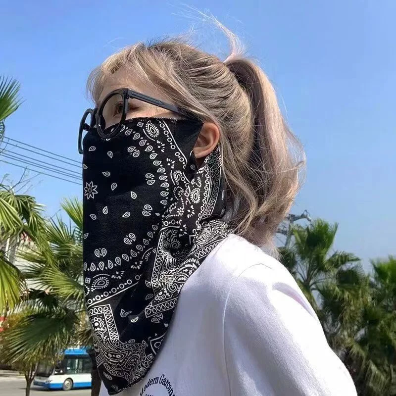 ファッションパンク日焼け止めマスク男性女性夏の顔首 UV 保護耳スカーフヒップホップアウトドアスポーツサイクリングバンダナスカーフ