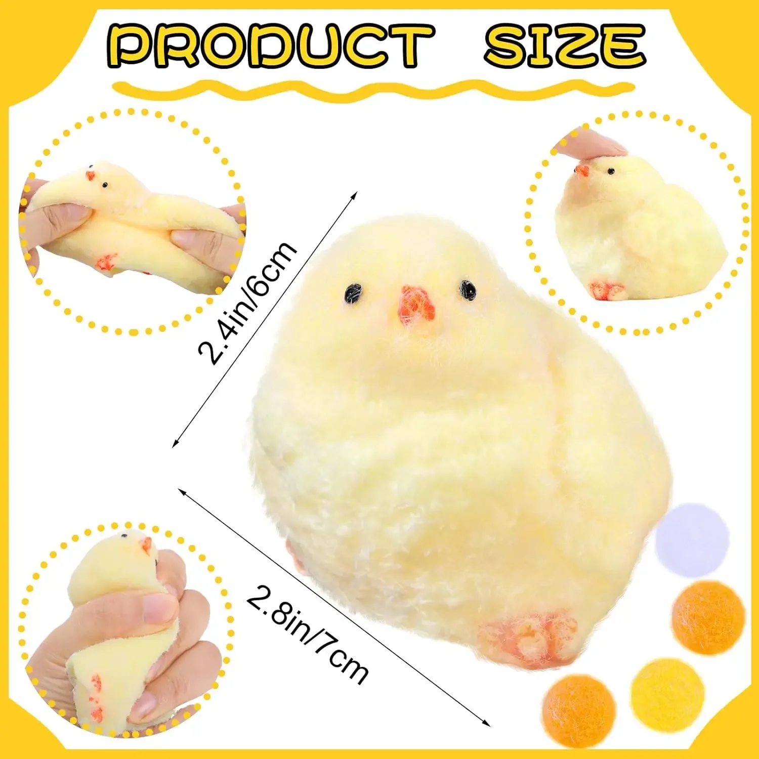Handmade Chick Squishy ของเล่น Ultra Soft Squishy Fidget ของเล่นซิลิโคน Pinch Entertainment เกมเด็กคริสต์มาสของขวัญ