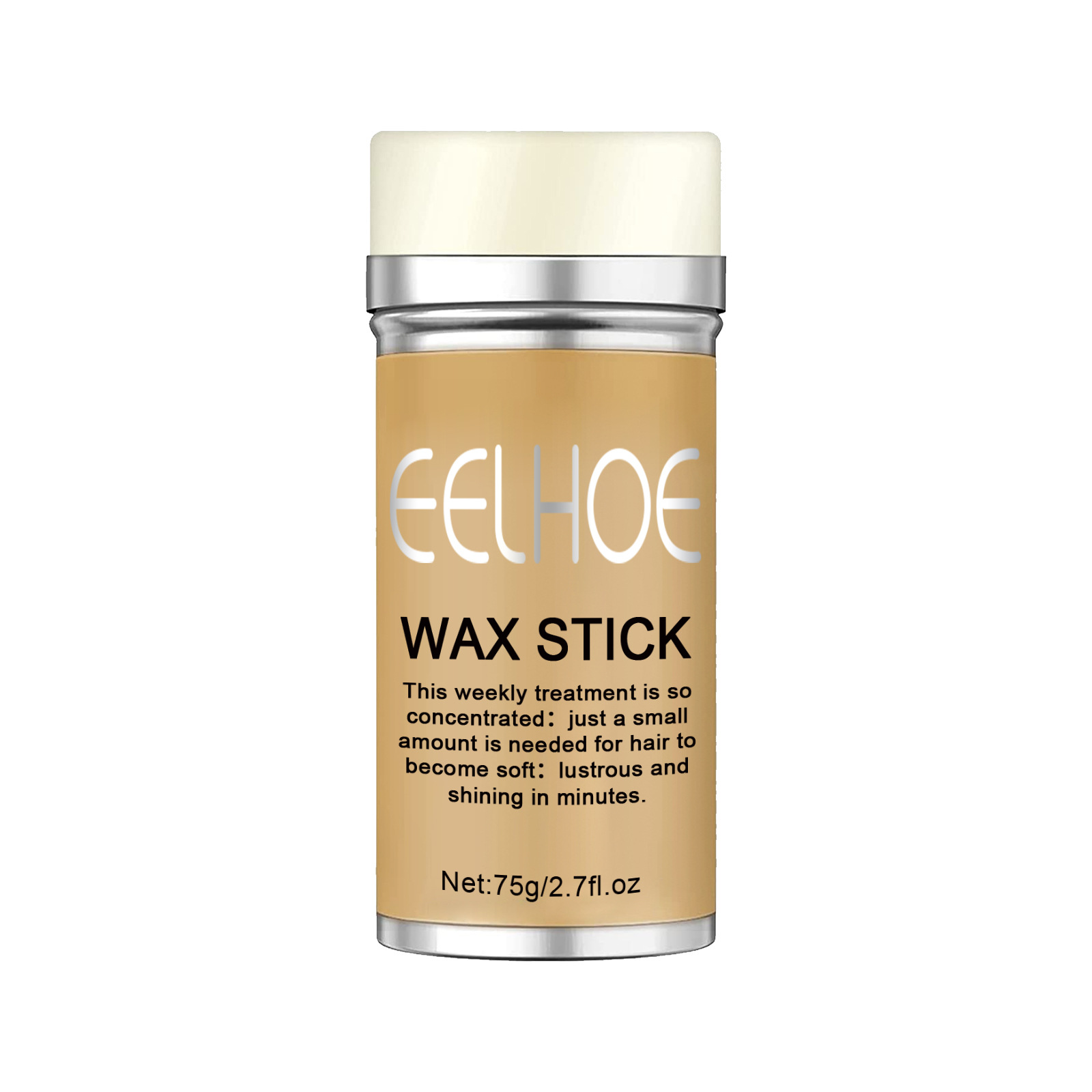 Barra de cera para el cabello, Gel de estilismo para peluca, Frizz, barra de cera fija, crema de Gel, Control de bordes, pomada moldeadora de cabello, artefacto para cabello roto, 75g