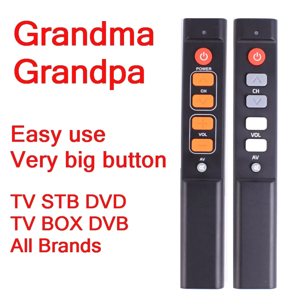 Control remoto Universal para TV STB, dispositivo de 6 teclas para aprender, copia de clon de DVD, controlador inteligente Remot para tvbox, fácil de usar para ancianos