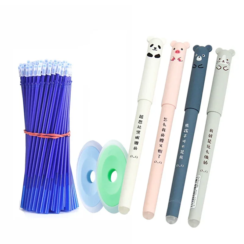 26 Cái/bộ Động Vật Gấu Trúc Xong Xóa Được Gel 0.5Mm Xong Xóa Được Bút Nạp Lại Cần Có Thể Giặt Tay Cầm Trường Đồ Công Sở Văn Phòng Phẩm