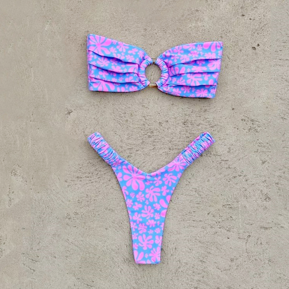 Micro Bikini Push Up, trajes de baño para mujer, traje de baño Sexy para mujer, conjunto de Bikini brasileño, Bikini con Tanga, trajes de baño, ropa de playa estampada 2025