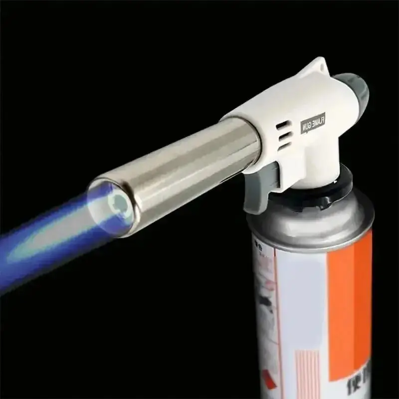 Outdoor Camping Gas Burner Gas Torch Flame Gun Welding Torch Cooking Flame Gun Blow for BBQ Camping Cooking