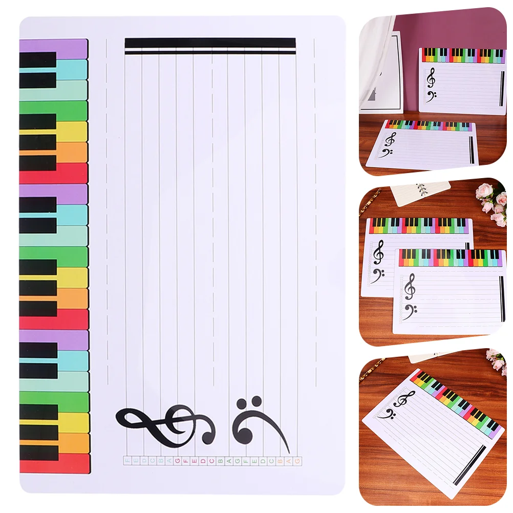 2Pcs Magnetic Whiteboard Music Teaching Tool Writable Erasable Note Whiteboard Reusable Stave Board Presentation Supplies