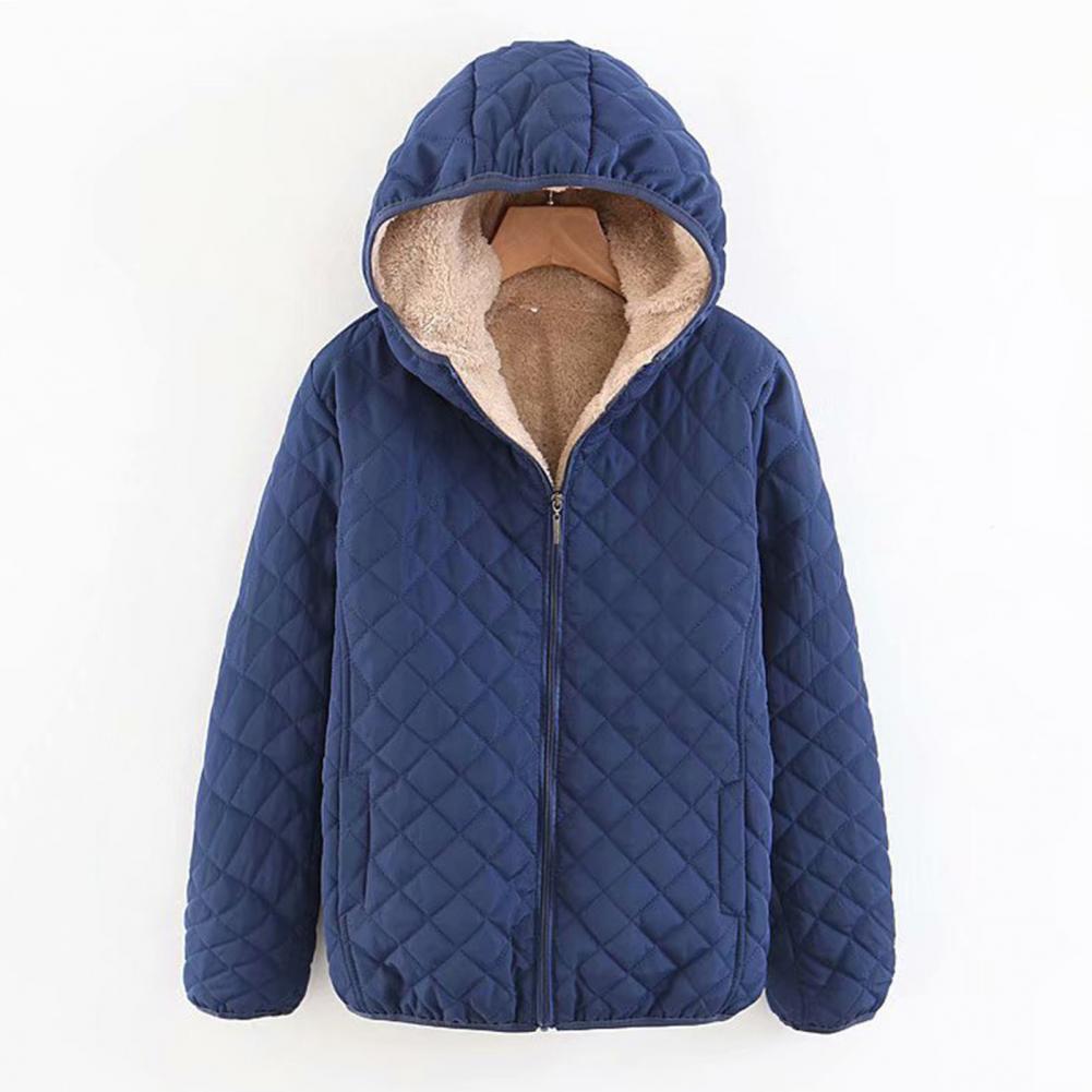 Chaqueta de mujer Parkas cálidas de lana de cordero chaquetas de invierno nueva edición coreana de longitud media con capucha más abrigo de algodón polar