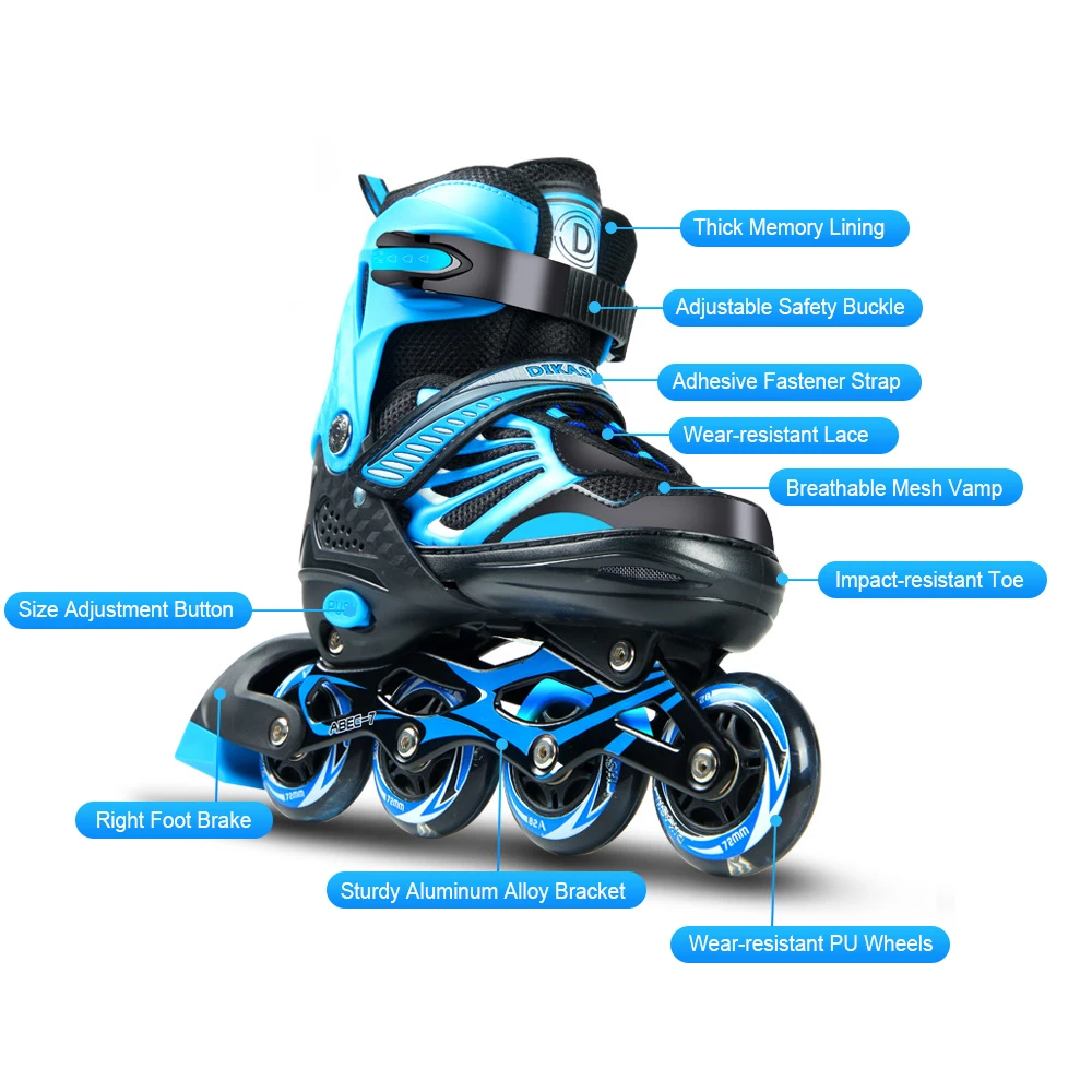 Patines en línea iluminados ajustables con ruedas iluminadas para patines en línea para niños y jóvenes