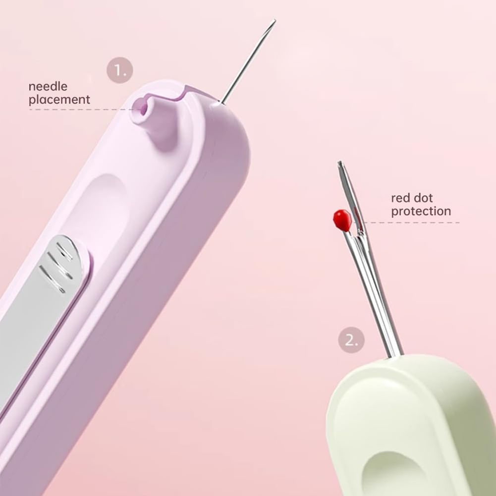 BABQ 3Pcs 플러그인 바늘 실꿰기, 업그레이드 된 바늘 실꿰기 손 바느질 뜨개질 공예 퀼트 용품을위한 솔기 리퍼 도구