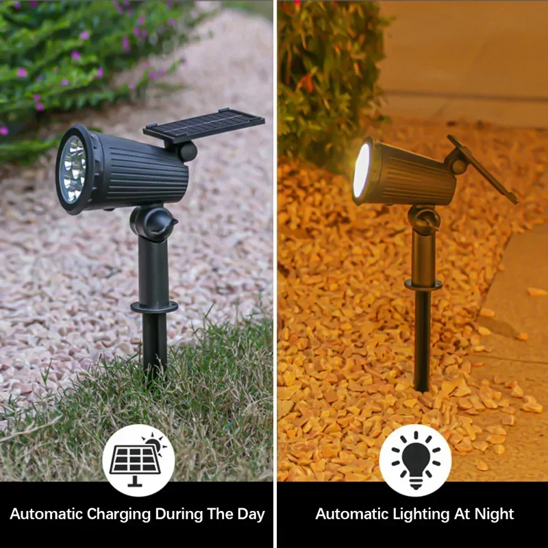 Faretto solare Luce da giardino per esterni Luce da pavimento impermeabile Luce da inserto Decorazione del cortile Atmosfera paesaggistica Luce dell'albero
