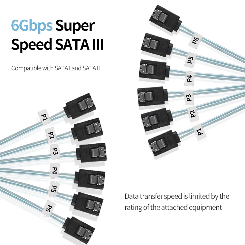 4/6 teile/satz Sata Zu Sata Kabel 6 Ports/Set Datum Kabel 7 Pin Sata Sas Kabel 6Gbps Sata zu Sata HDD Kabel Kabel Für Server Bergbau