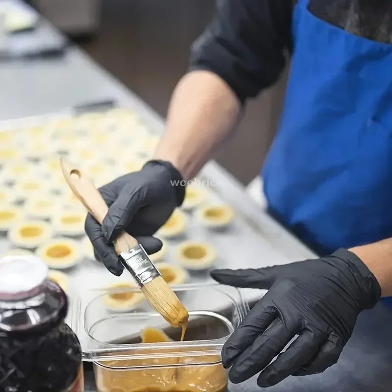 100/50/20PCS Black Nitrile Gloves Disposable Thick Powder Free Cleaning Gloves Textured Kitchen Household Mechanic Tattoo Gloves