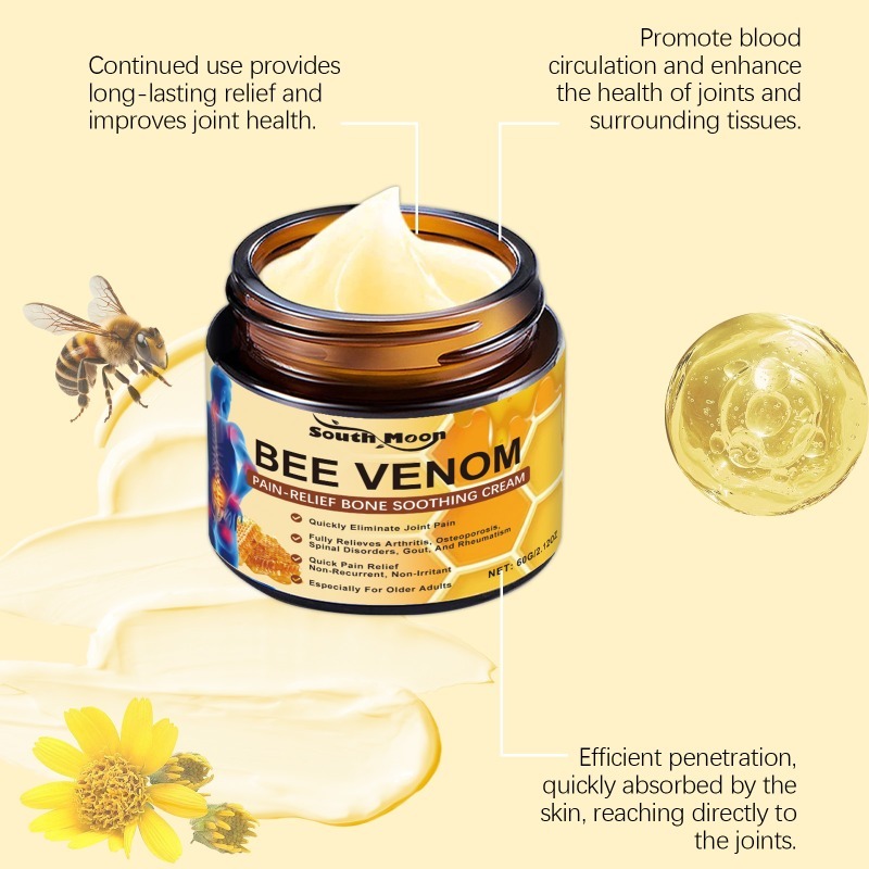 Pain Relief Bone Soothing Cream Bee Venom Repair Relieves Joint Discomfort Portable Massage External Application Care Cream