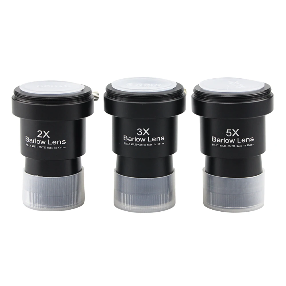 EYSDON 1,25 pulgadas 2x/ 3x/ 5x telescopio lente Barlow extensor de longitud Focal totalmente recubierto de Metal con roscas de montaje de cámara M42