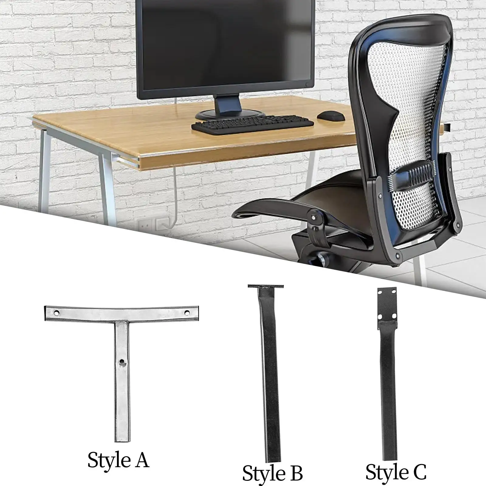 Swivel Chair Back Support Rod Heavy Duty Bar Iron Stable Ergonomic Back Rest Sturdy Practical for Gaming Chairs Accessories