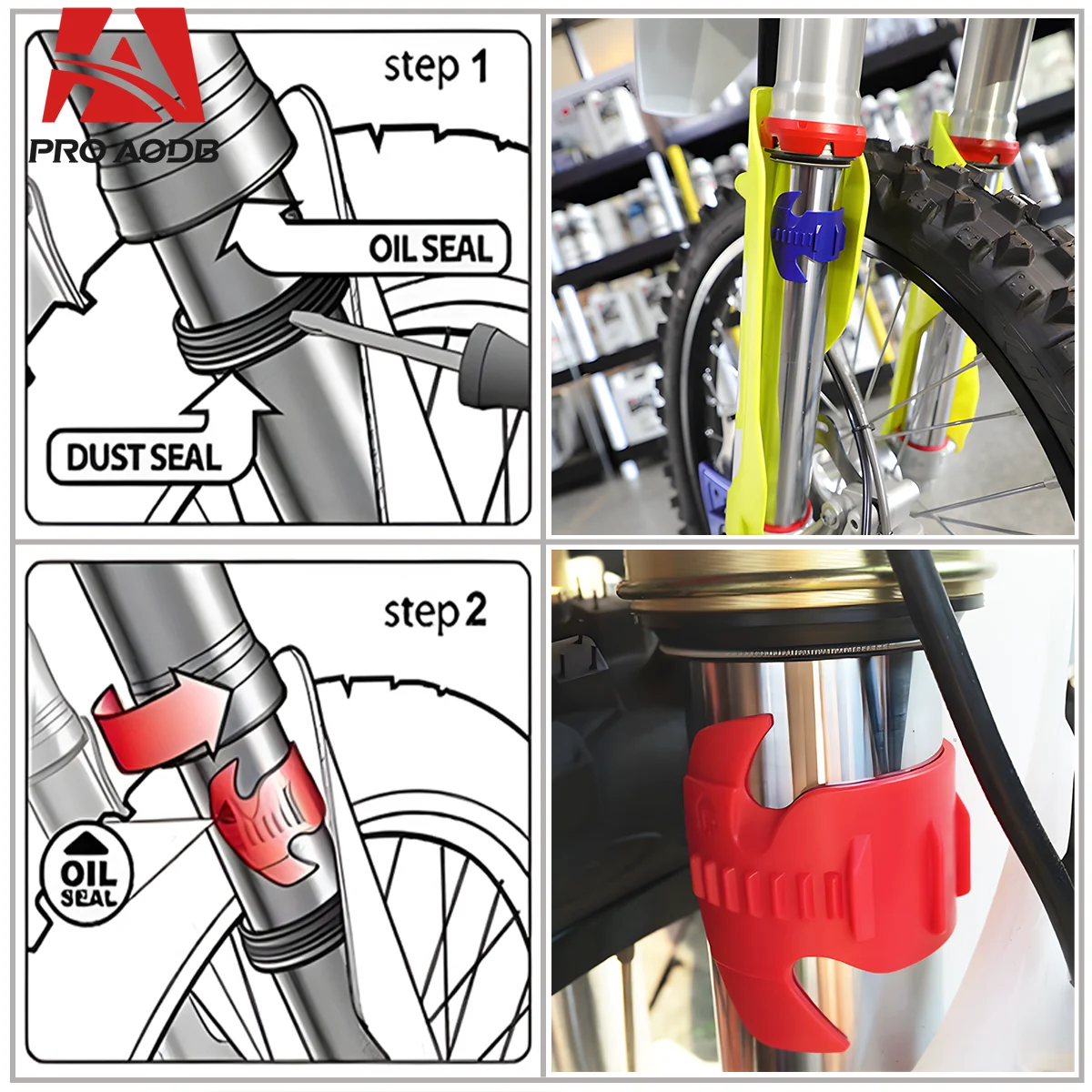 Herramienta de limpieza Universal para motocicleta, 45-55mm, para horquilla delantera, amortiguador, Scooter, KTM, Honda, Yamaha, Kawasaki, Suzuki, Dirt Bike