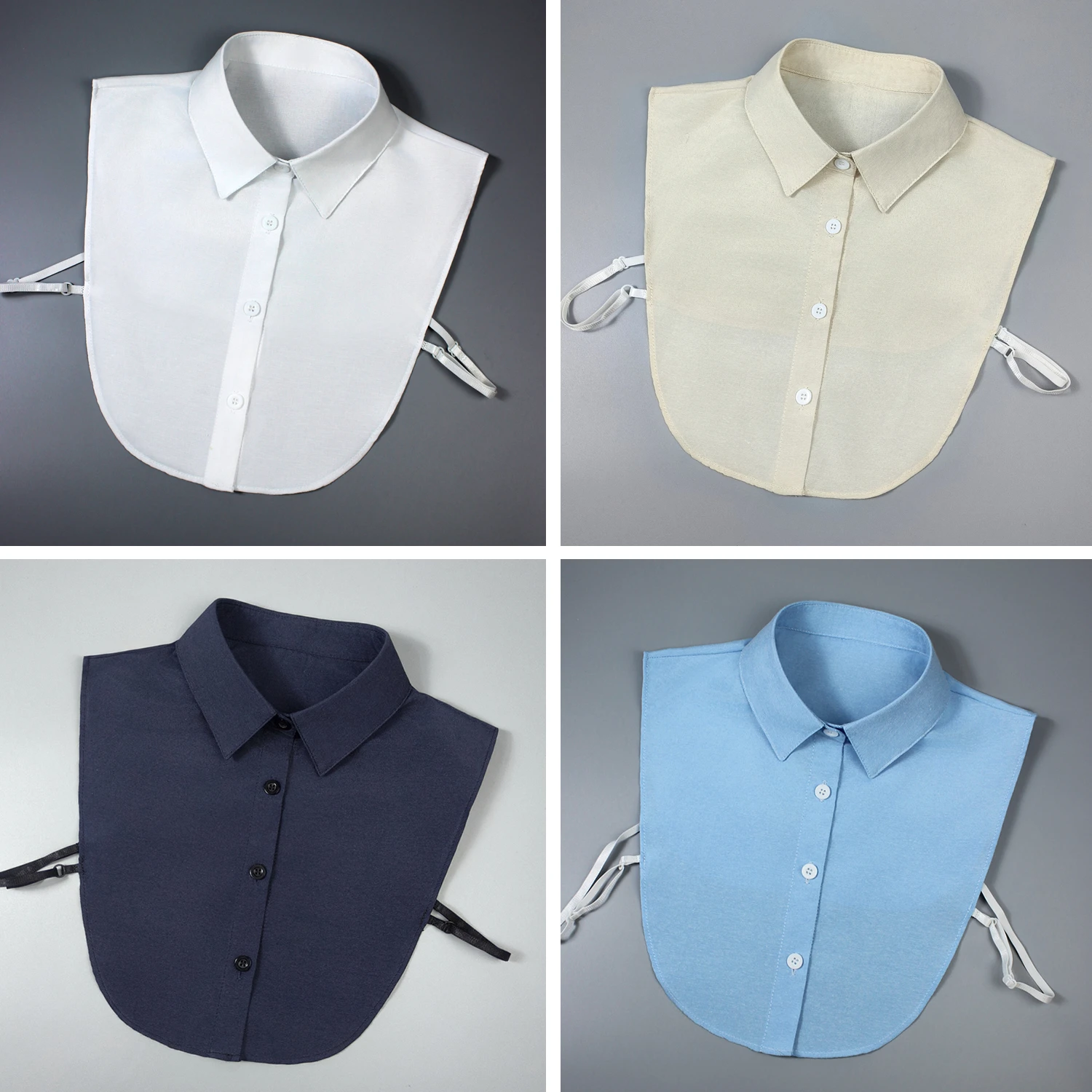 Eén blend valse kraag van Oxford-stof, comfortabel en ademend, praktisch, veelzijdig voor dames, verkrijgbaar in m