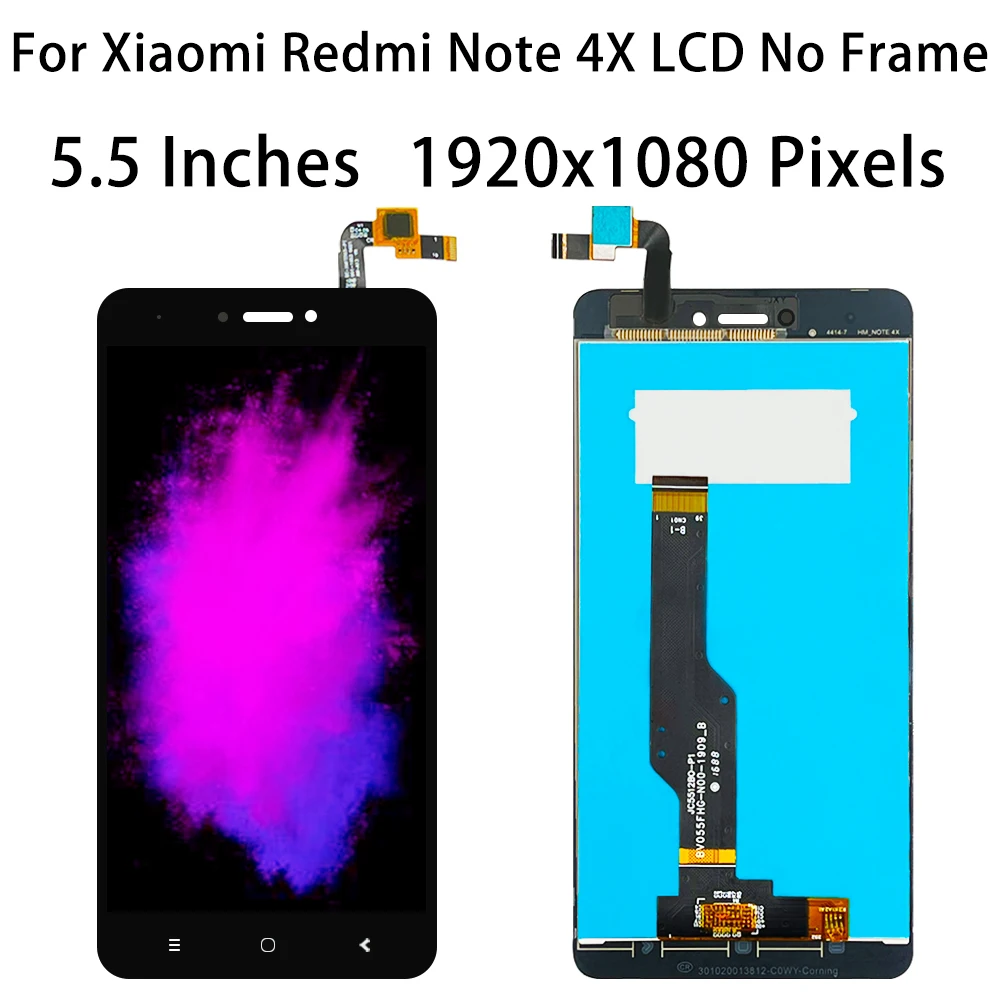 ใหม่ 5.5 "LCD ต้นฉบับสําหรับ Xiaomi Redmi หมายเหตุ 4 Global Version Snapdragon 625 จอแสดงผล Touch Screen Digitizer หมายเหตุ 4X กรอบ