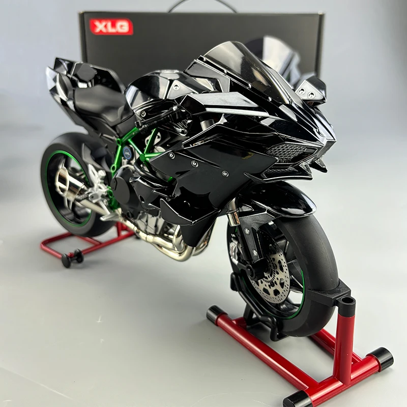 Spray 1:6 Kawasaki Racing Ninja 500 H2R Symulacja motocykla Dźwięk Światło Szybcy i wściekli Kolekcja prezentów dla dzieci Wyświetlacz wartości