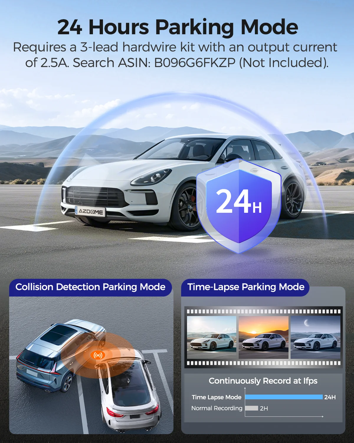 Обновление AZDOME M550 Pro Видеорегистратор 4K 5,8 ГГц Поддержка Wi-Fi Внутренняя и задняя камера Автомобильный видеорегистратор 6 ИК Монитор ночного видения Видеорегистратор