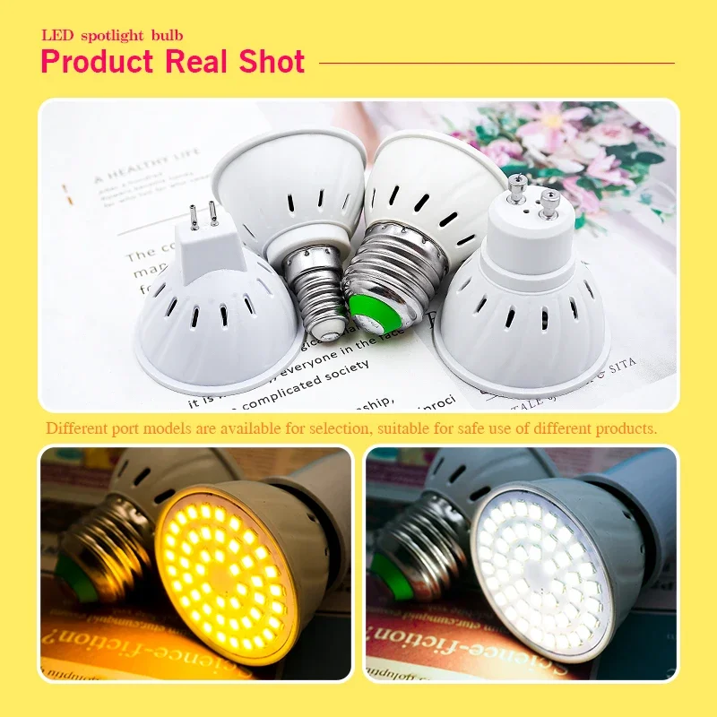 1-10Pcs LED Bulb GU10 MR16 E27 E14 GU5.3 Spotlight Lampada 110V 220V Bombillas Spot Light Replace Halogen Lamp Home Derection