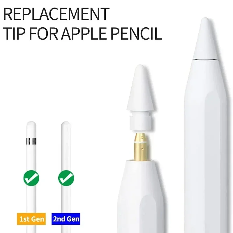 For Apple Pencil Nib for Apple Pencil 1st 2nd Generation Tip for iPencil Smooth Spare Tips for iPad Stylus Pen Replacement Nibs