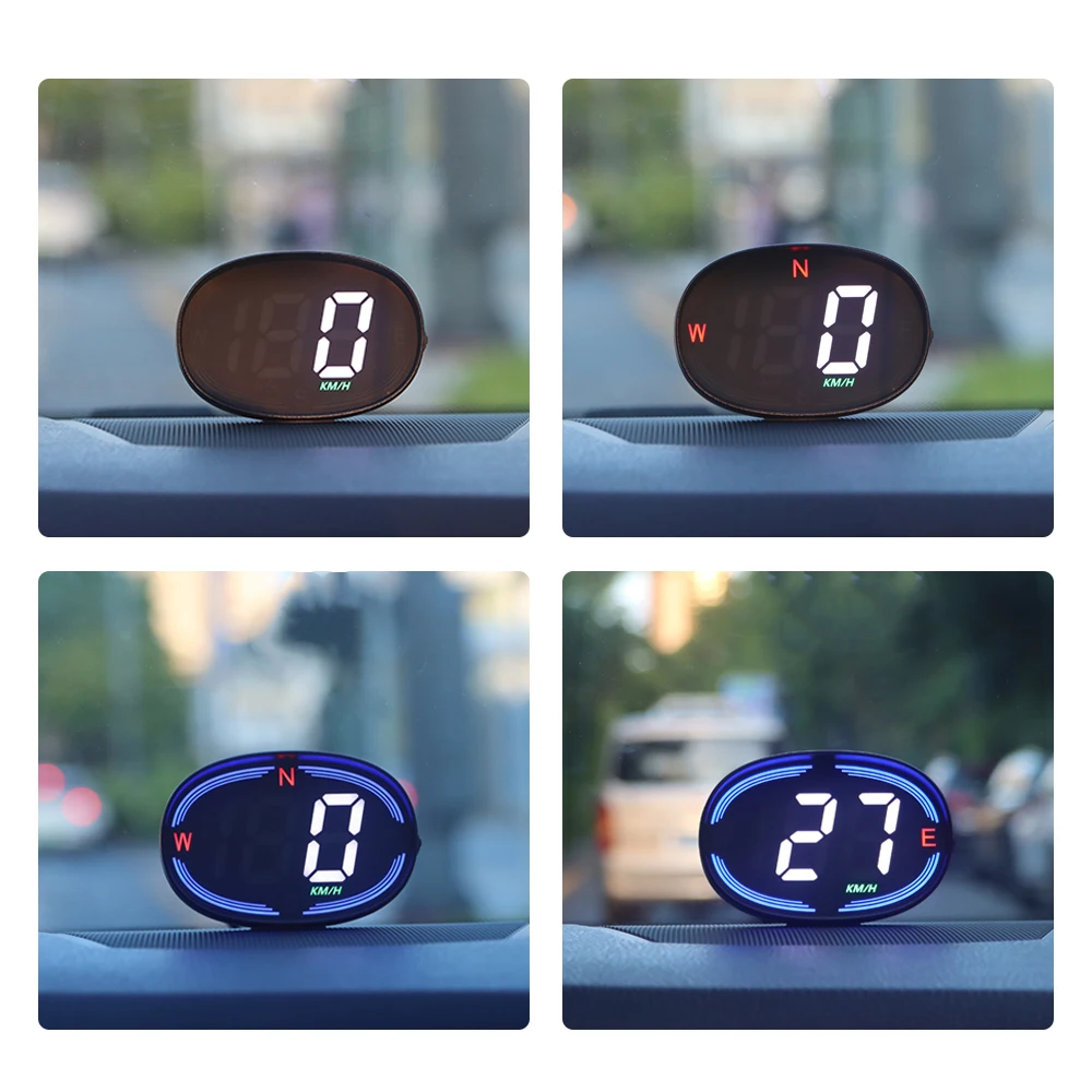 KWHUD H2 HUD Head Up Display GPS velocímetro Digital para medidor de velocidad de coche MPH KM/H USB Plug & Play dispositivos electrónicos para automóviles