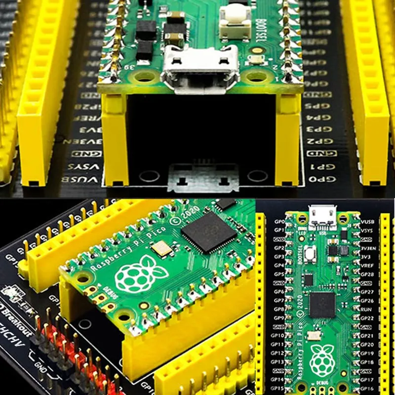 Плата расширения Raspberry Pi Pico, адаптер расширения GPIO, встроенные штыри «папа» и «мама» для RPI Pico 2 Вт