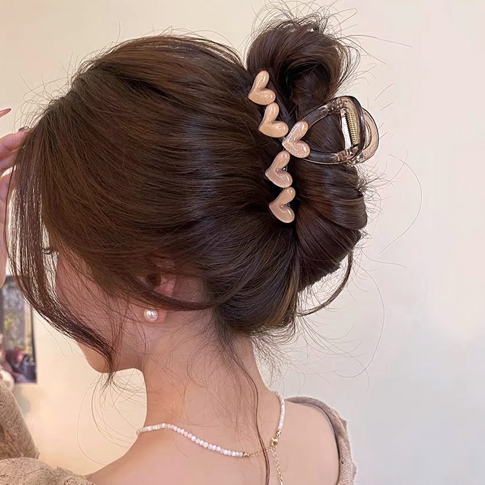 Женский нескользящий акриловый захват в форме сердца и акулы