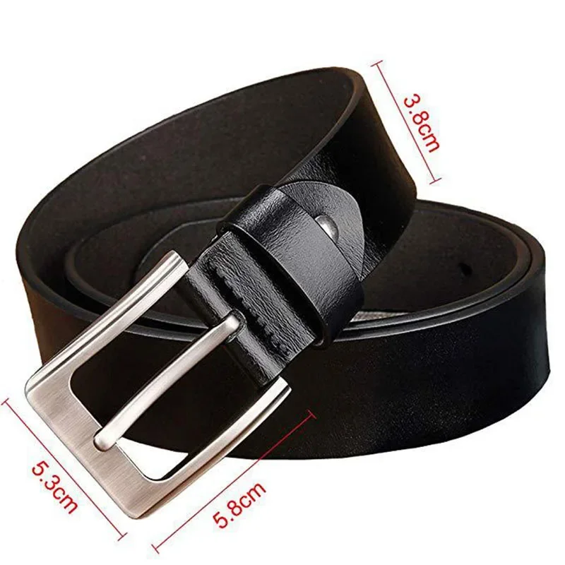 Cinturón de cuero auténtico para hombre de talla grande 170 160 150 140 130cm, cinturones de alta calidad para hombre, correa de moda de piel de vaca, pantalones vaqueros masculinos