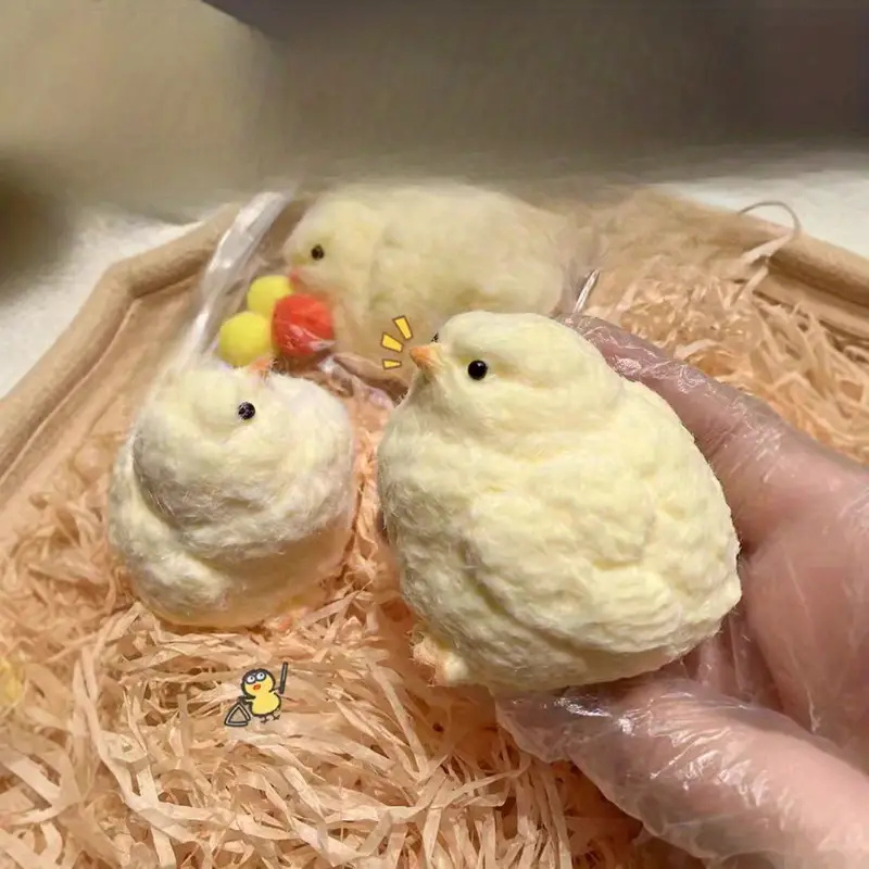 Handgemaakte zachte siliconen schattige kuiken knijpspeelgoed Speelgoed aanbevolen om in tassen te spelen zonder vuile handen Superzacht speelgoed voor feesten