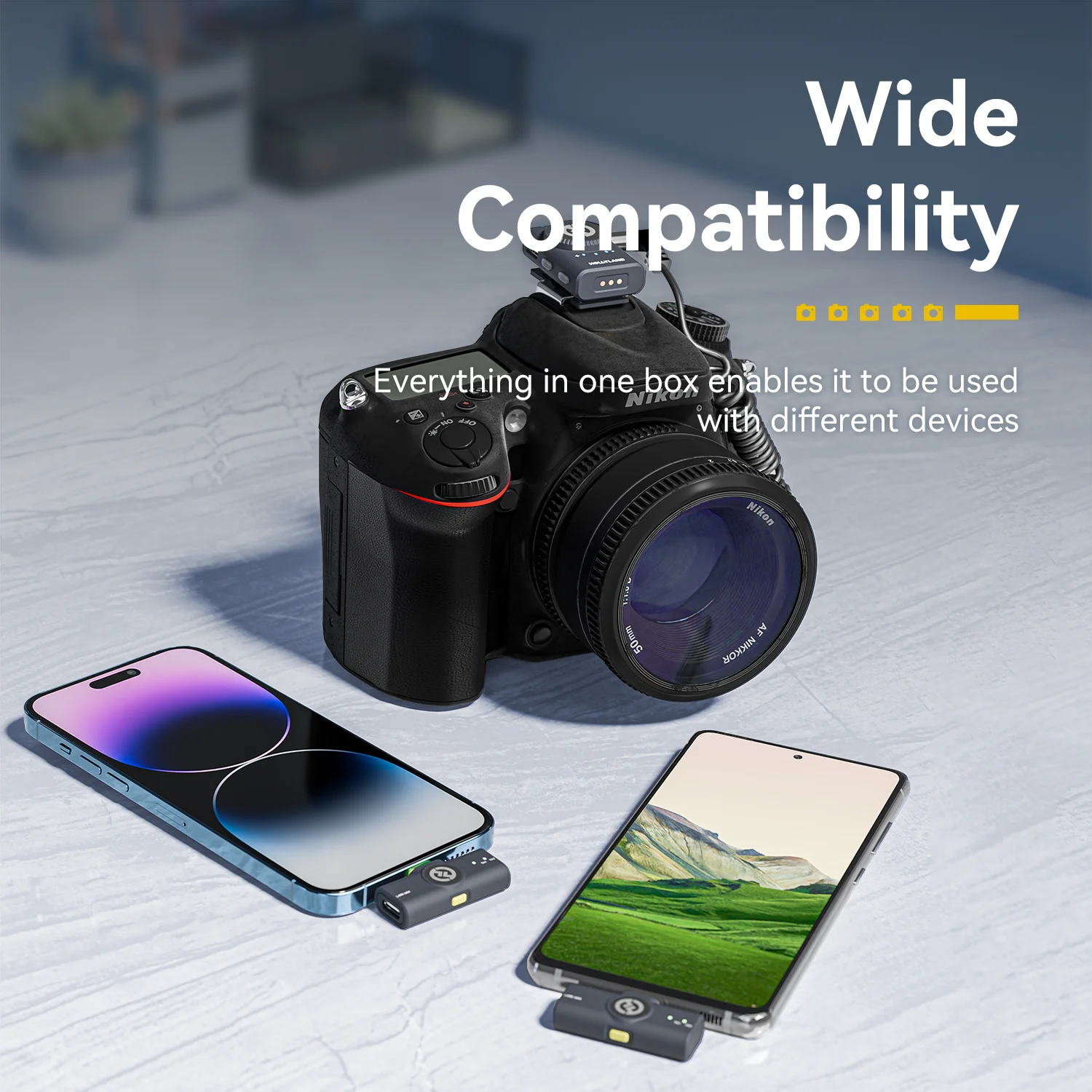 Hollyland Lark M2 ワイヤレスラベリアマイク iPhone カメラ用 300 メートル範囲ノイズキャンセリング 30H バッテリー写真撮影 Vlog