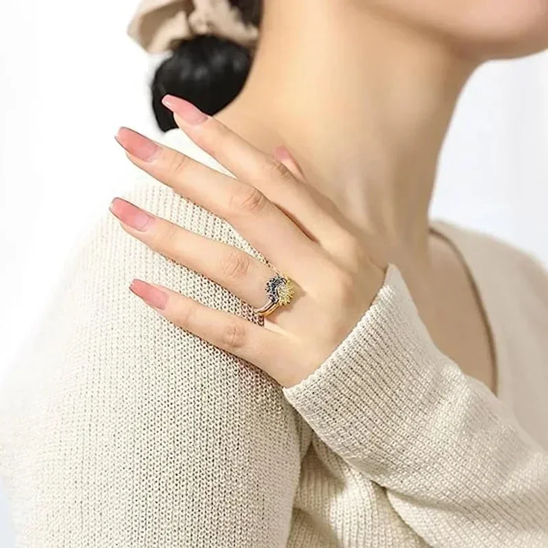 Nuovo anello originale anello sterling 925 cuore fiocco sole luna stella fiore corona per le donne festa della mamma regalo di San Valentino gioielli fai da te