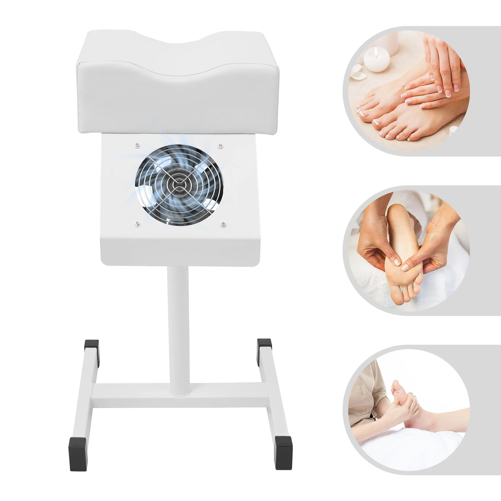 Pediküre-Hocker, Fußpflegestuhl, Fußstütze für Pediküre, verstellbare Maniküre-Fußstütze, Nageltechniker-Stuhl 48–68 cm