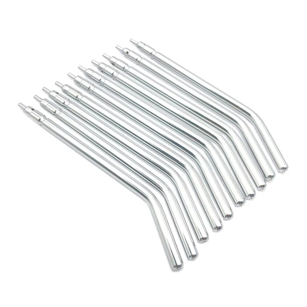Seringa tripla de ar dental de aço inoxidável, 3 vias, spray de água e ar dental, pontas de bicos para clareamento dos dentes, com 10 peças