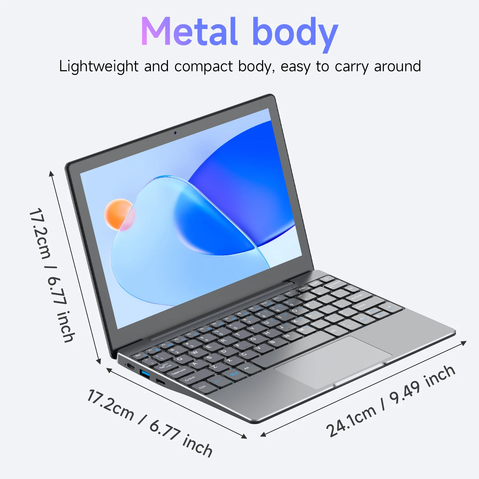 TOPOSH 10.1inch  laptop,2025new pocket pc,Win 11 system，small computer portable netbook,metal case