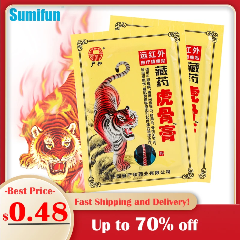 Chỉ $0.48 Con Hổ Tiger Balm Giảm Đau Miếng Dán Hiệu Quả Khớp Viêm Khớp Thấp Giảm Đau Thạch Cao Cơ Bong Gân Y Học Miếng Dán