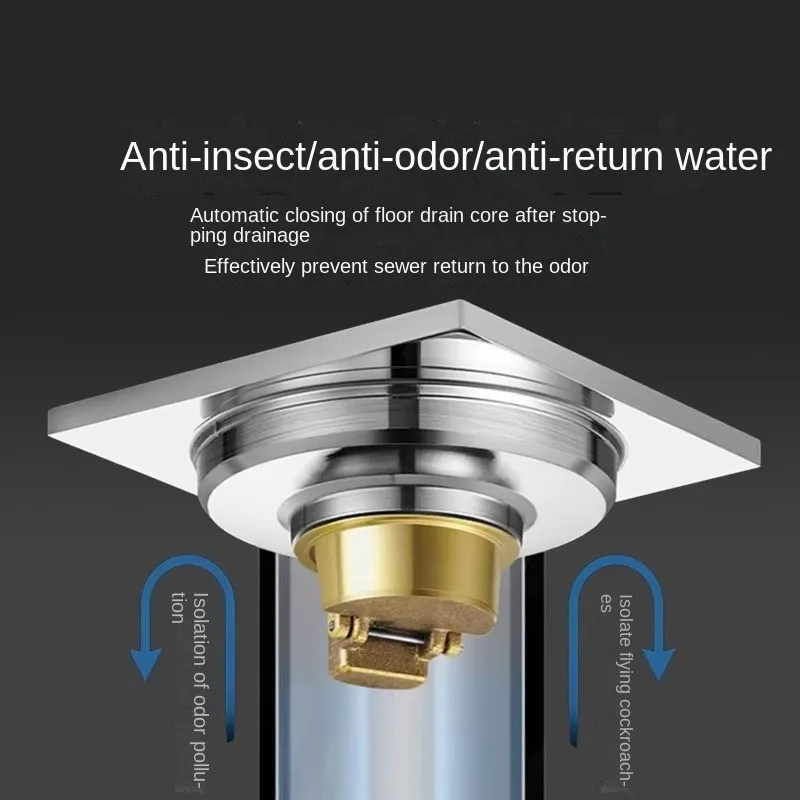 ทองเหลืองท่อระบายน้ําชั้น Core Fast Drainage กลิ่นและแมลงห้องน้ําท่อระบายน้ําอ่างล้างจานกรองฝักบัว Backflow Preventer ปลั๊กกรอง