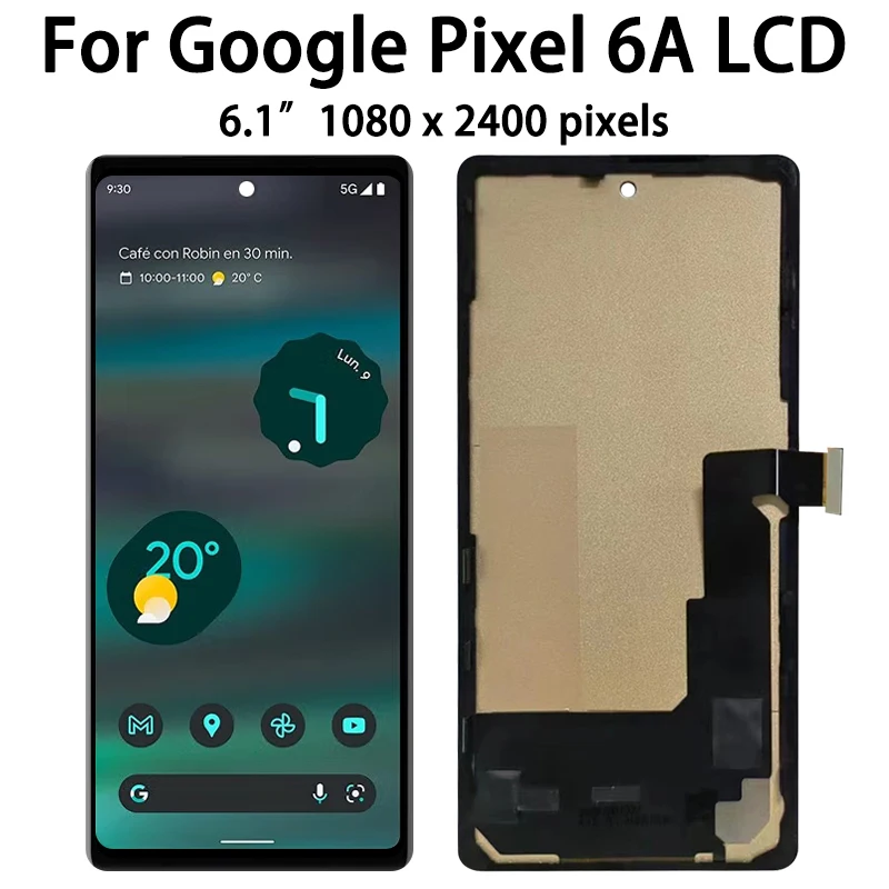 TFT Quality For Google Pixel 6A LCD Display Touch Digitizer Screen For Google Pixel 6a Lcd 6A Screen  with frame
