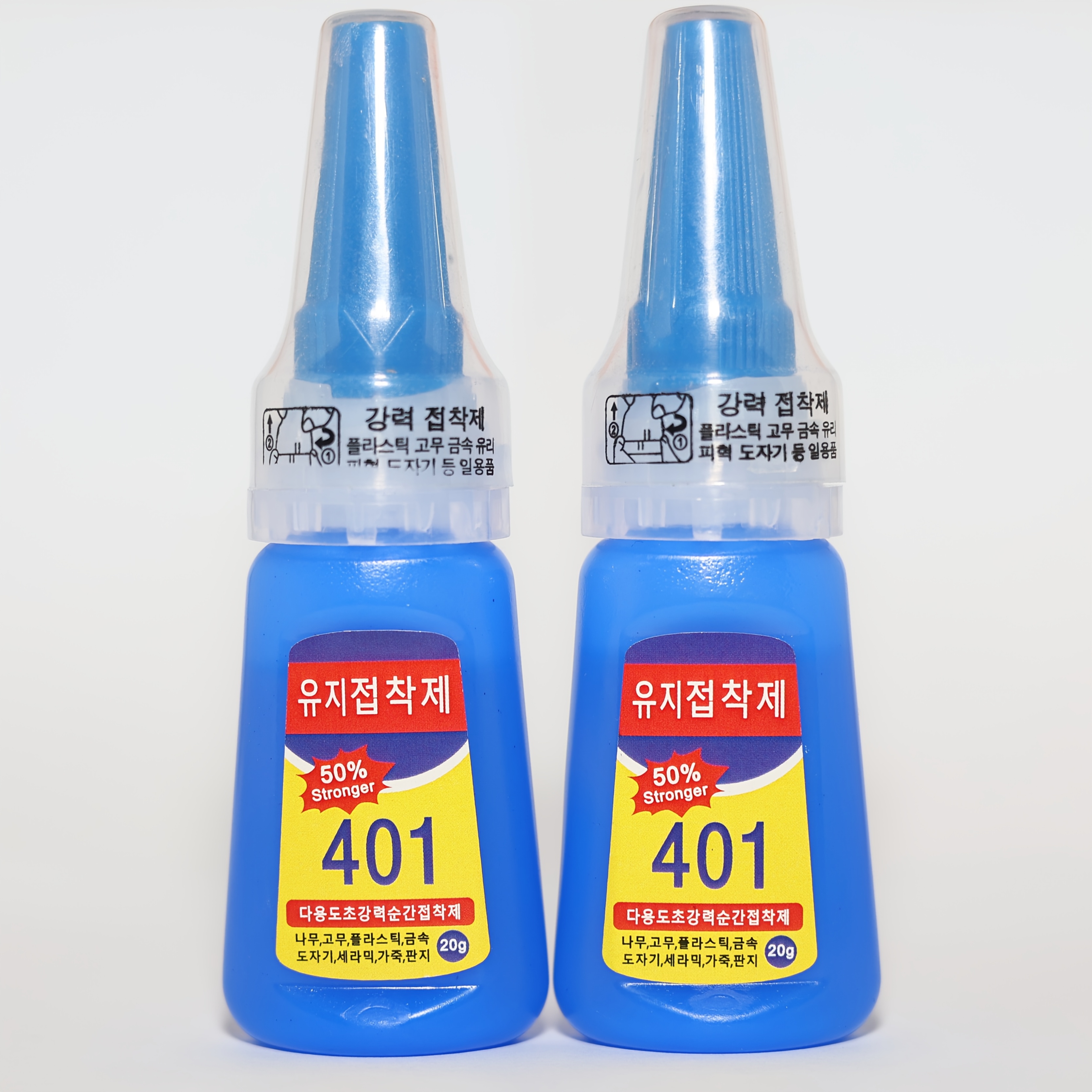 401 กาว Quick-drying Cyanoacrylate ทันทีหนังยางไม้โลหะแก้ว Stronger Multi-Purpose Bonding กาว 20g/1pcs