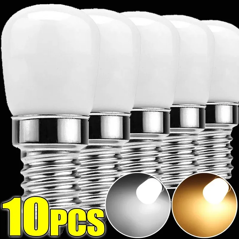 E12 E14 Light Bulbs Mini LED Refrigerator Light Bulbs 220V LED Refrigerator Lamps Screw Bulb for Refrigerator Display Cabinets