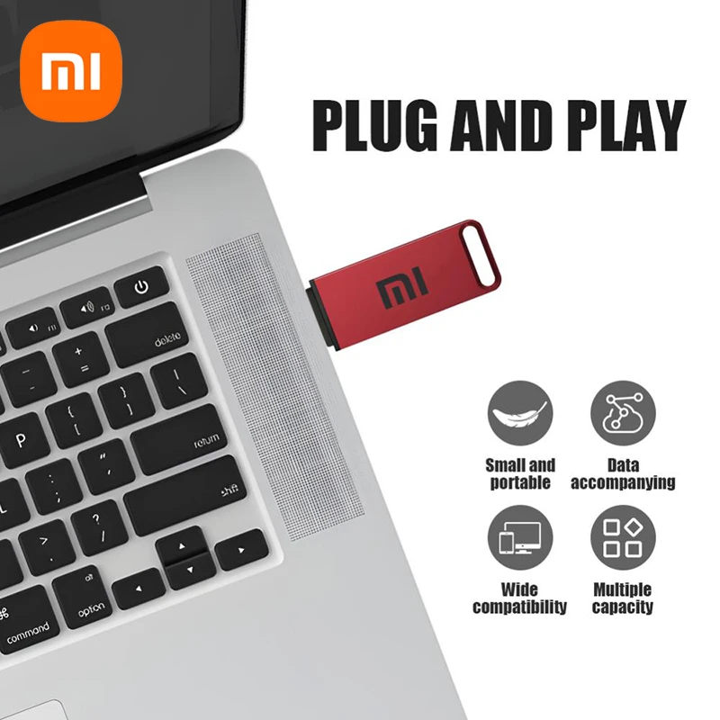 Xiaomi Flash Drive 2TB USB 3.2 High Speed Transfer Metal Type C U Flash SSD Portable Mini Flash Drive Memory Waterproof U Drive