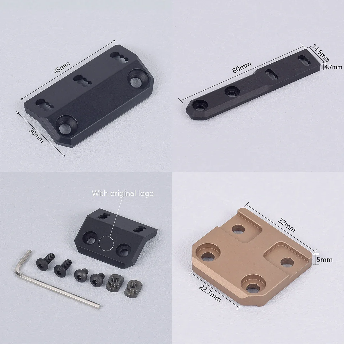 Soporte táctico ARIS serie Surefire M300 M600, montaje de explorador compensado compatible con Mlok Keymod SMR, Base de riel Airsoft M951 M620, soporte para linterna
