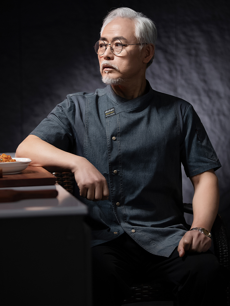 Unisex Hotel Kitchen Chef Short-sleeved Restaurant Uniform Bakery Breathable Mesh Canteen  Chef's Uniform Kitchen Shirt