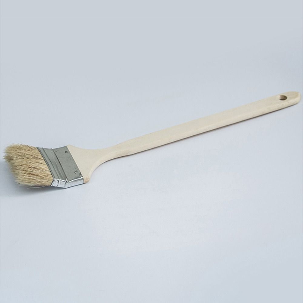 Long Handle Elbow Marine Paint Brush Solid Wood Handle Mixed Pig Mane Hair Elbow Paint Brush Wall Painting Cleaning Tool