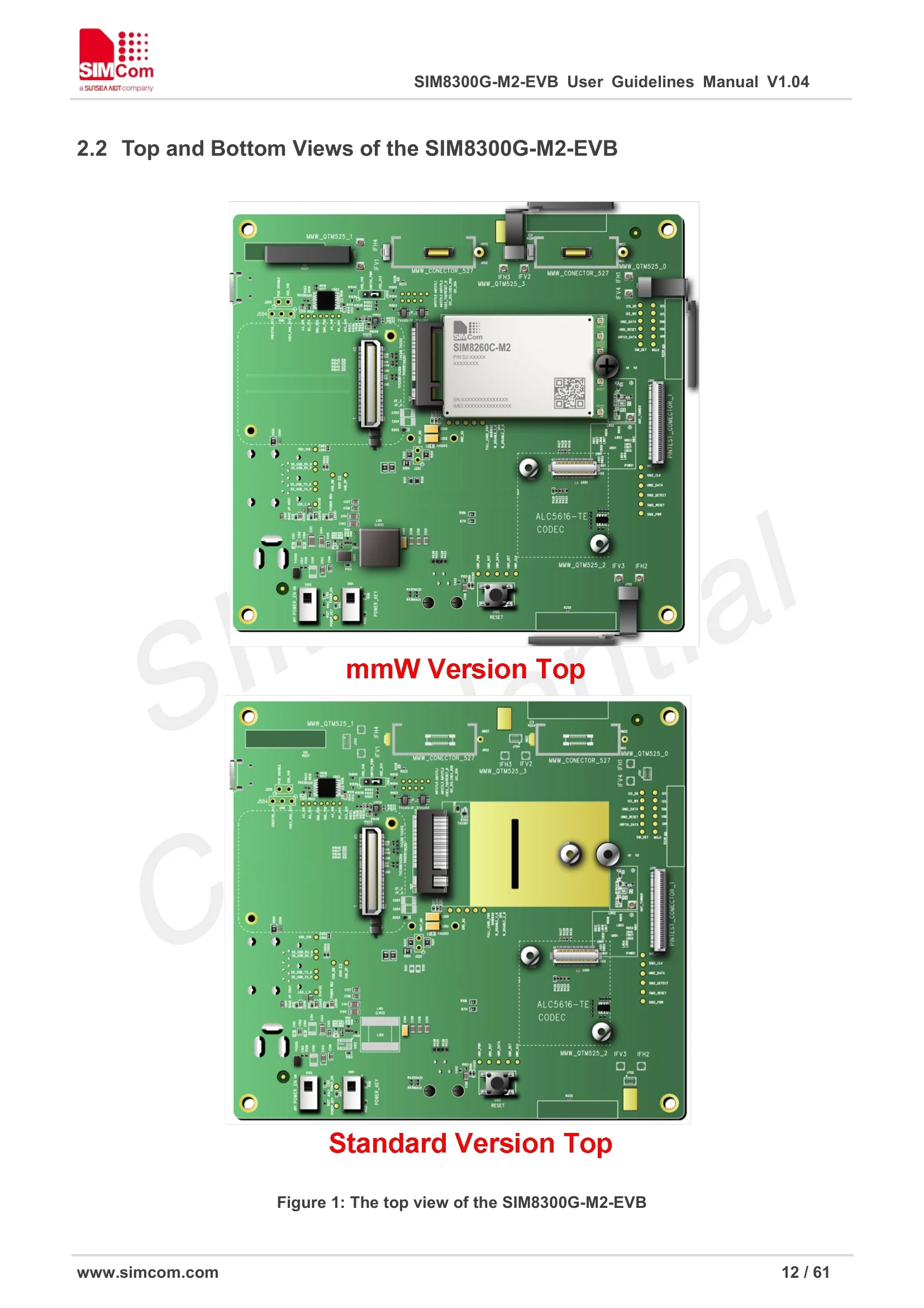 SIMCOM 5G Module M2 Standard Development Board Kit 8200/8202/8260/8262 Applicable