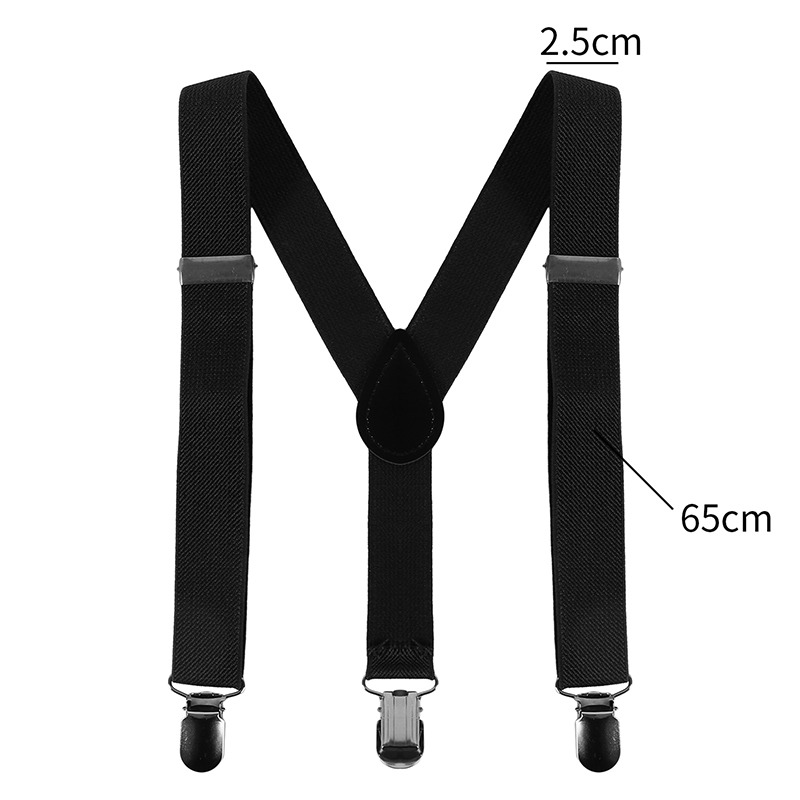 Effen kleur kinderen riem strikje set baby jongens meisjes bretels clip-on Y-back bretels vlinderdas elastische kinderen verstelbaar