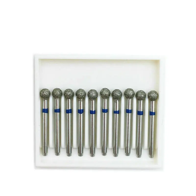 10 ピース/セット歯科ダイヤモンドバリドリル歯科バリダイヤモンドミディアム FG 1.6 メートル高速ハンドピース BR-23