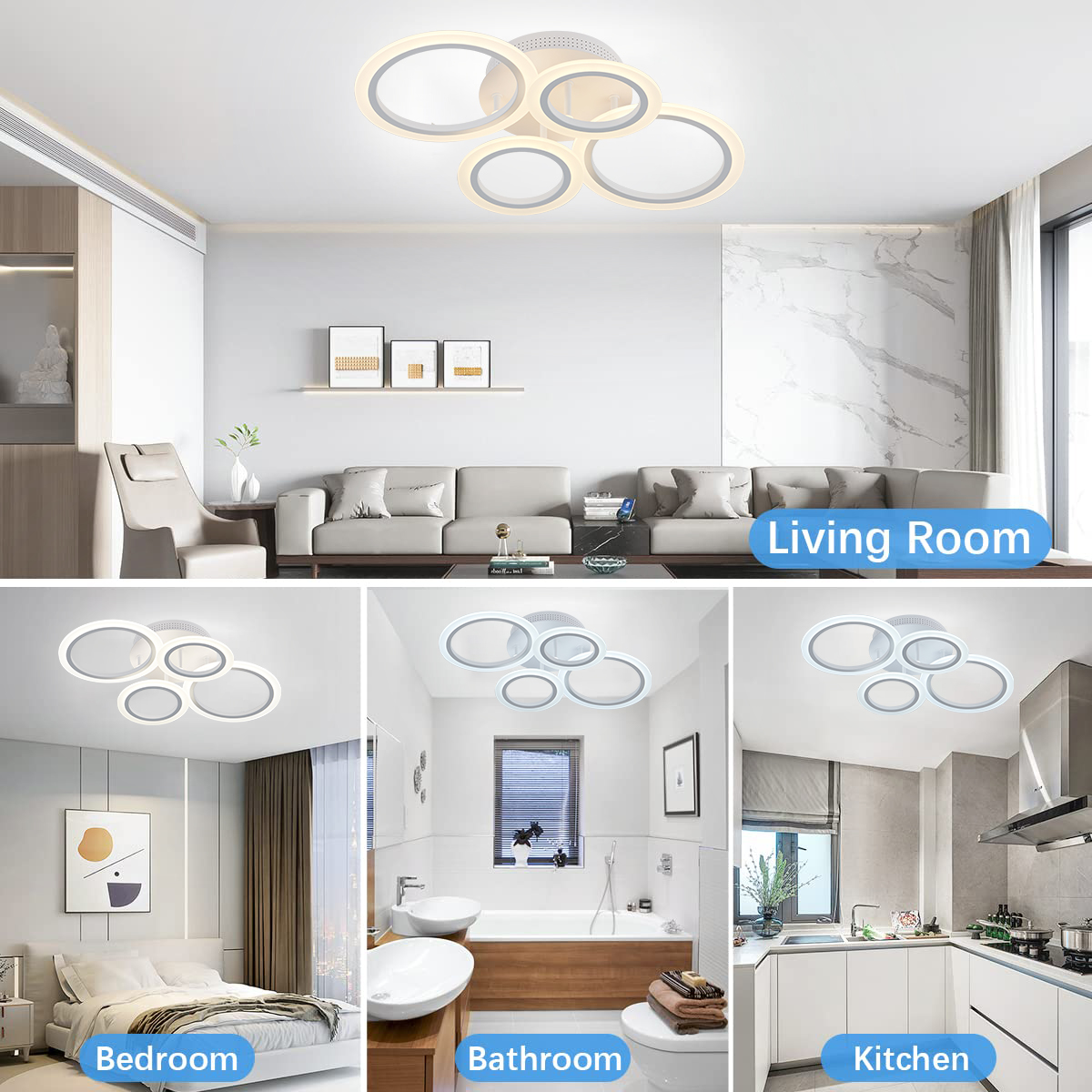 Plafoniera a Led in acrilico lampadario ad anello Pendats luci lampada dimmerabile telecomando apparecchio di illuminazione per interni camera da letto soggiorno